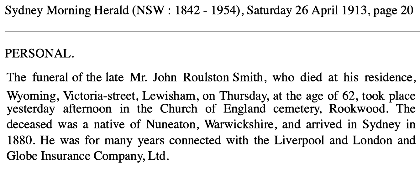John Roulston death and funeral